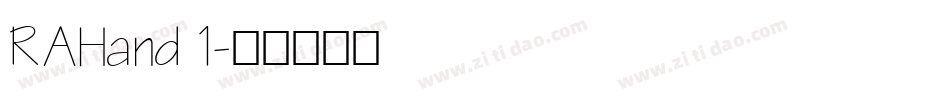 RAHand 1字体转换